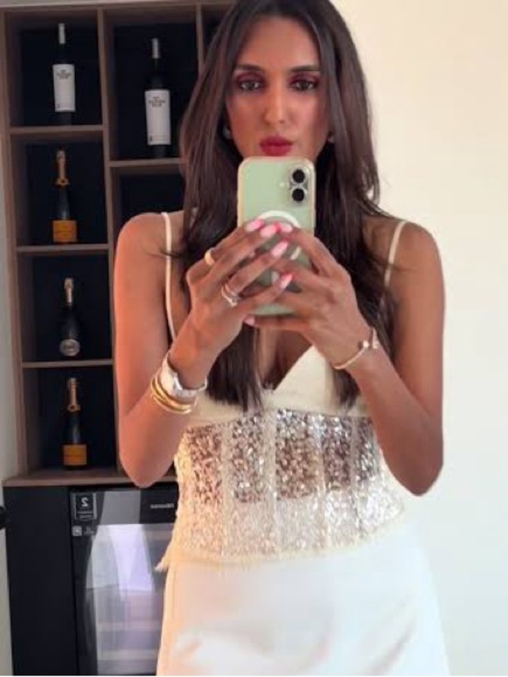 ZARA SEQUIN CORSET TOP
